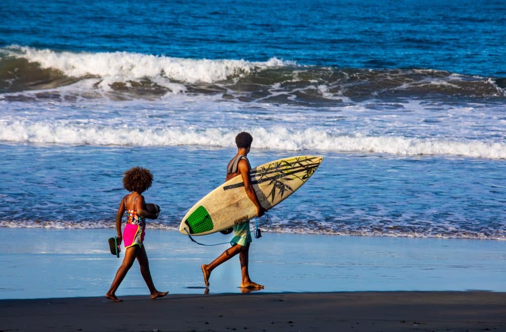 Surfers in Puerto Viejo